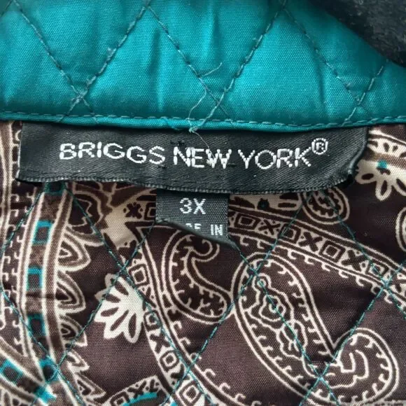 Briggs Of New York Retro Diamond Stitch Quilted Lightweight Jacket Plus Size 3X - Picture 14 of 16